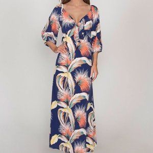 3/4 sleeve dress, women dress, maxi dress